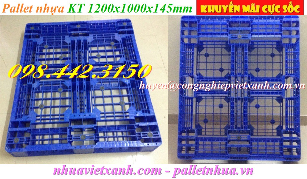 Pallet nhựa PL08LK 1200x1000x145mm