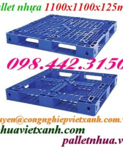Pallet nhựa 1100x1100x125mm PL481 xanh