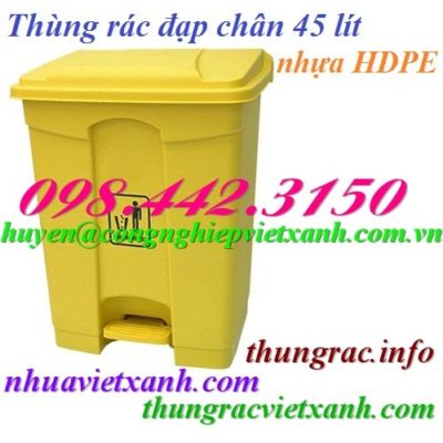 Thùng rác đạp chân 45L