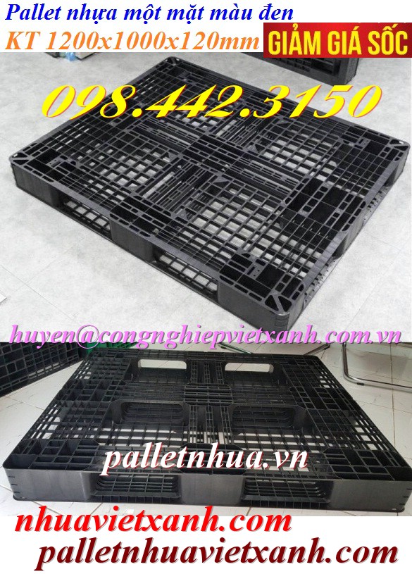 Pallet nhựa đen 1200x1000x120mm