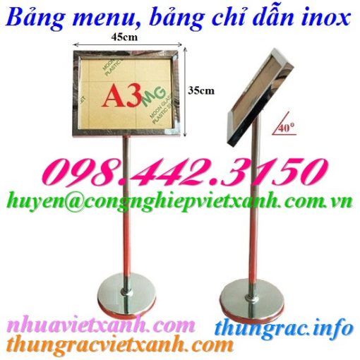 Bảng menu chỉ dẫn A3