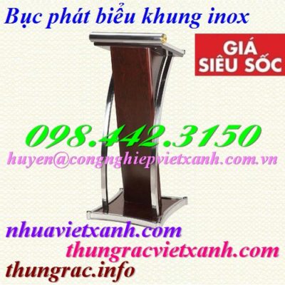 Bục phát biểu khung inox