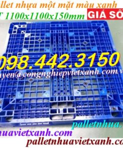 Pallet nhựa 1100x1100x150mm xanh dương