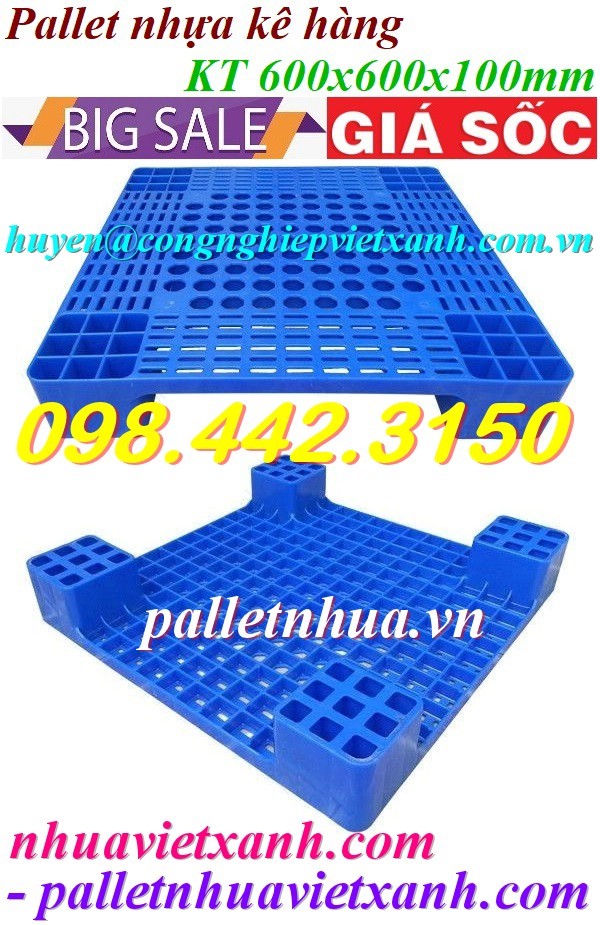 Pallet nhựa PL07LS 600x600x100mm