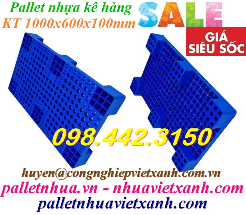 Pallet nhựa PL04LS 1000x600x100mm giá rẻ