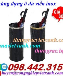 Thùng đựng ô dù viền inox