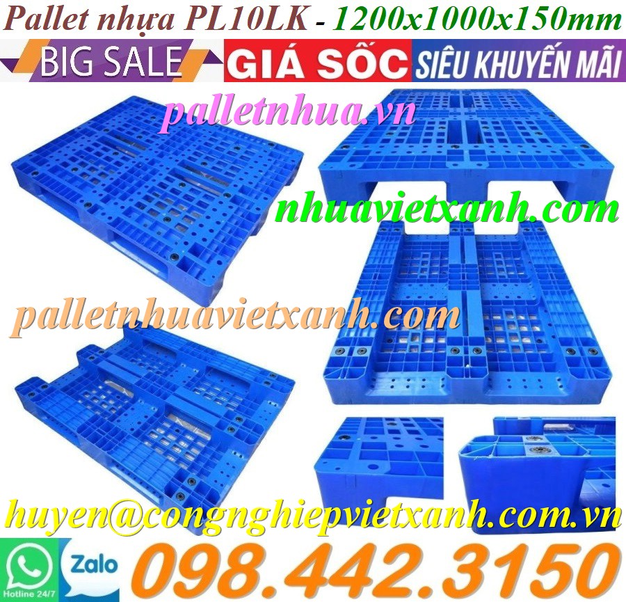 Pallet nhựa 1200x1000x150mm PL10LK 