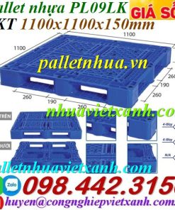 Pallet nhựa PL09LK - 1100x1100x150mm