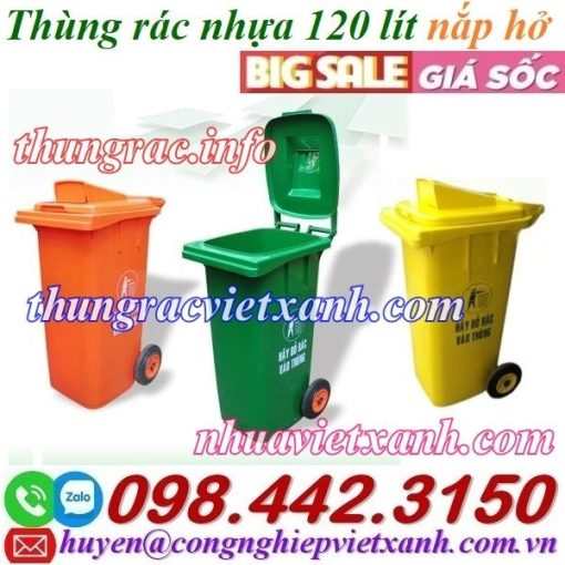 Thùng rác 120 lít nắp hở MGB140N