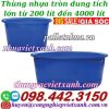 Thùng nhựa tròn dung tích lớn từ 200L đến 4000L