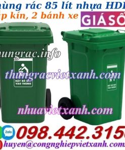 Thùng rác 85L nhựa HDPE