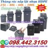 Thùng rác nắp lật nhựa HDPE