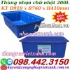 Thùng nhựa chữ nhật 200L