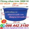 Thùng nhựa tròn 3000 lít