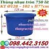 Thùng nhựa tròn 750 lít