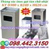 Thùng rác inox gạt tàn chữ nhật