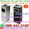 Thùng rác inox gạt tàn vuông