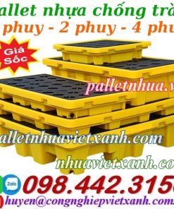 Pallet nhựa chống tràn dầu - hóa chất