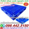 Pallet nhựa 1100x1100x150mm xanh dương nhựa nguyên sinh