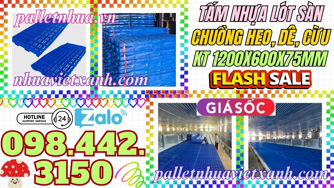 Tấm nhựa lót sàn chuồng heo