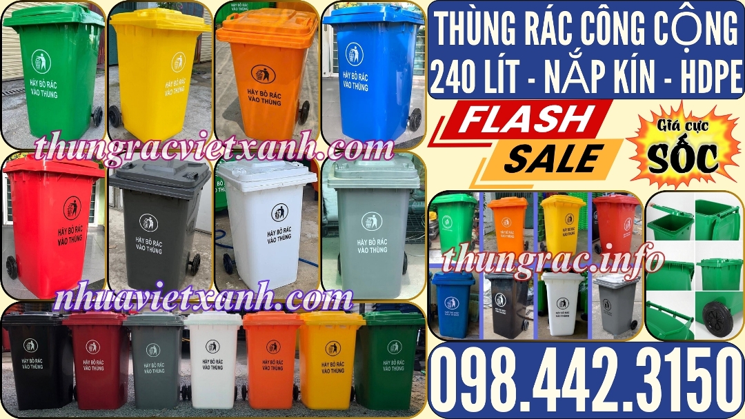 Thùng rác công cộng 240 lít