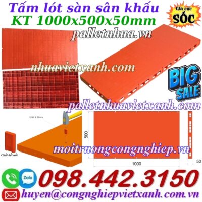 Tấm lót sàn sân khấu 500x1000x50mm