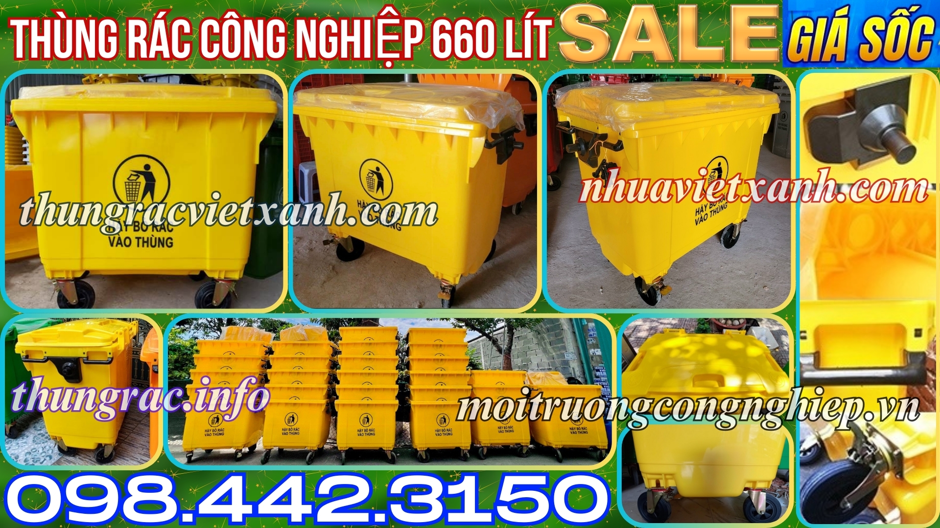 Thùng rác công nghiệp 660 lít