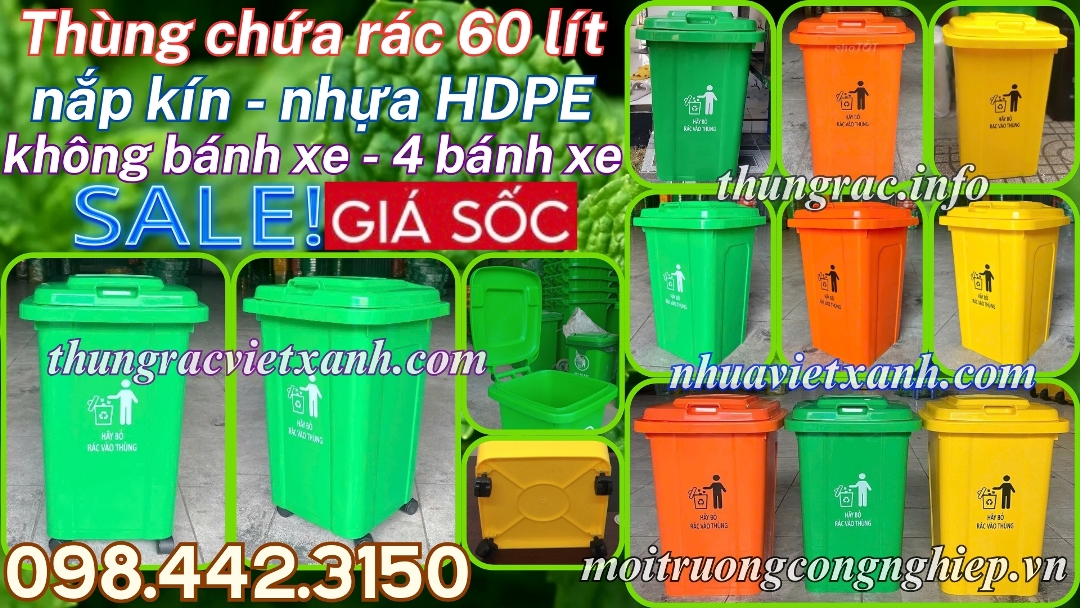 Thùng chứa rác 60 lít