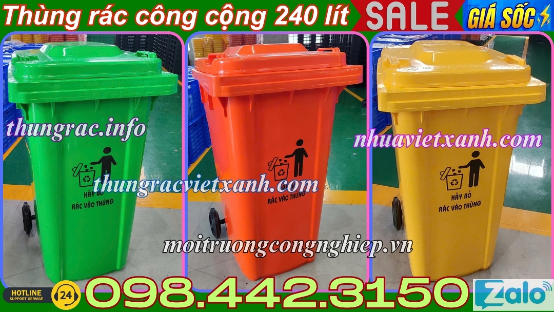 Thùng rác công cộng 240 lít
