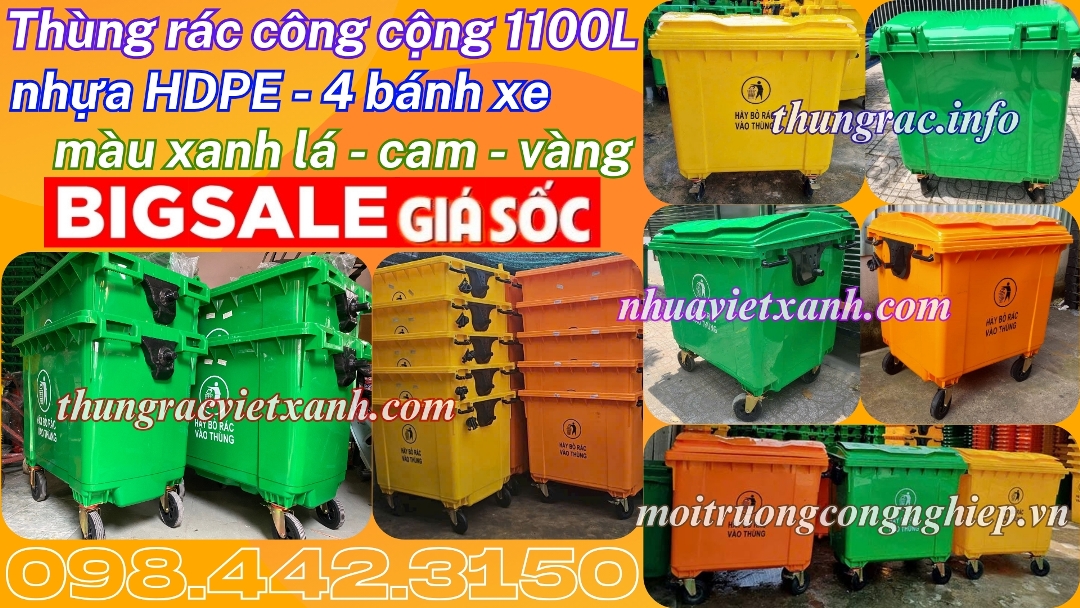 Thùng rác công cộng 1100 lít