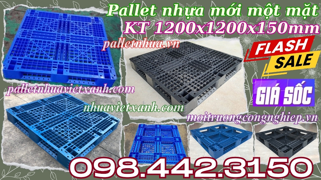 Pallet nhựa mới 1200x1200x150mm